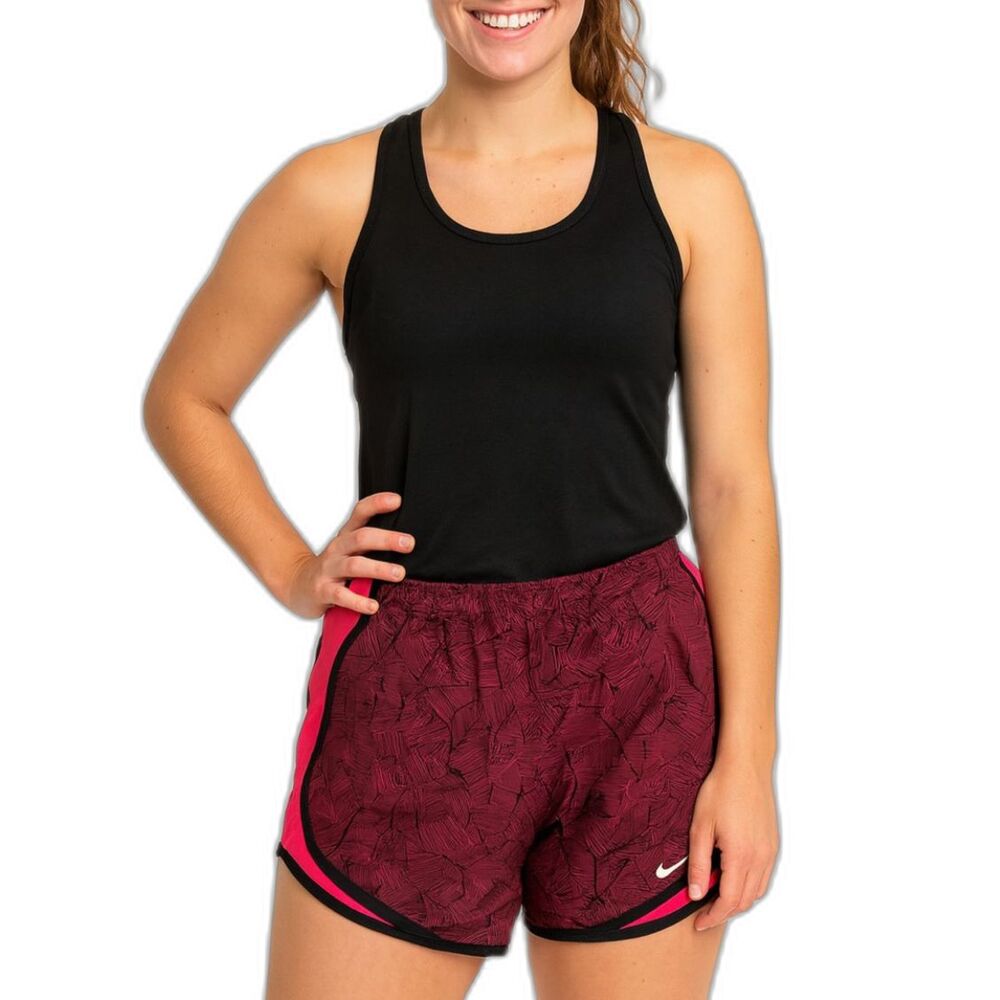 Nike Dri-FIT Tempo Running Shorts in Pink/Geometric Pattern | Size S